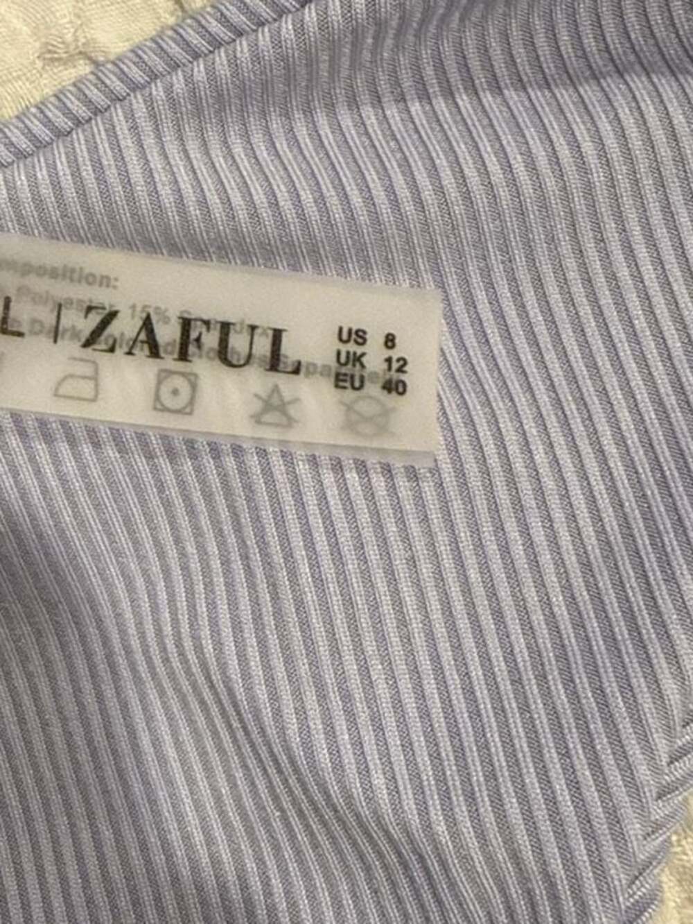 Zaful Lavender Ribbed Ruffle Underwire Bikini Set - Picture 4 of 5